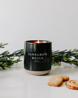 Cinnamon Rolls Black Candle | Stoneware