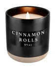 Cinnamon Rolls Black Candle | Stoneware