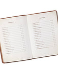 The 52 Hebrew Words Every Christian Should Know toffee brown faux leather gift book, a perfect companion for Bible study and daily devotion.