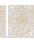 Cordova 5-Year Prayer Journal cover and spine with muted pastel floral design inspired by Cordova, Alaska