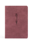 Helena Christian Journal – Elegant Mauve Notebook with Engraved Iris & Romans 8:18