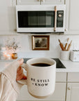 Be Still and Know Stoneware Christian Coffee Mug