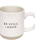 Be Still and Know Stoneware Christian Coffee Mug