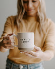 Be Still and Know Stoneware Christian Coffee Mug