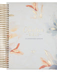 Pearlized White Floral My Creative Bible Spiral Bound Illustrators Edition KJV with gold binding