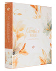 Pearlized White Floral My Creative Bible Spiral Bound Illustrators Edition KJV packaged in a floral gift box