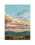 Santa Lucia ESV journaling Bible with hand-painted sunrise landscape design inspired by Psalm 30:5