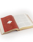 Sonora CSB Women’s Study Bible open on table showing study layout and decorative pages