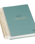 Teal My Creative Bible KJV spiral bound journaling Bible with textured faux leather hardcover and gold binding