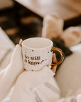 Be Still and Know Gold Tile Coffee Mug