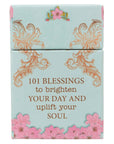 Set of 50 double-sided Scripture cards featuring inspirational quotes and Bible verses for women—small enough to carry in a purse or bag.