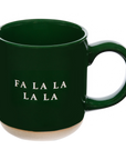 Fa La La Stoneware Christmas Coffee Mug