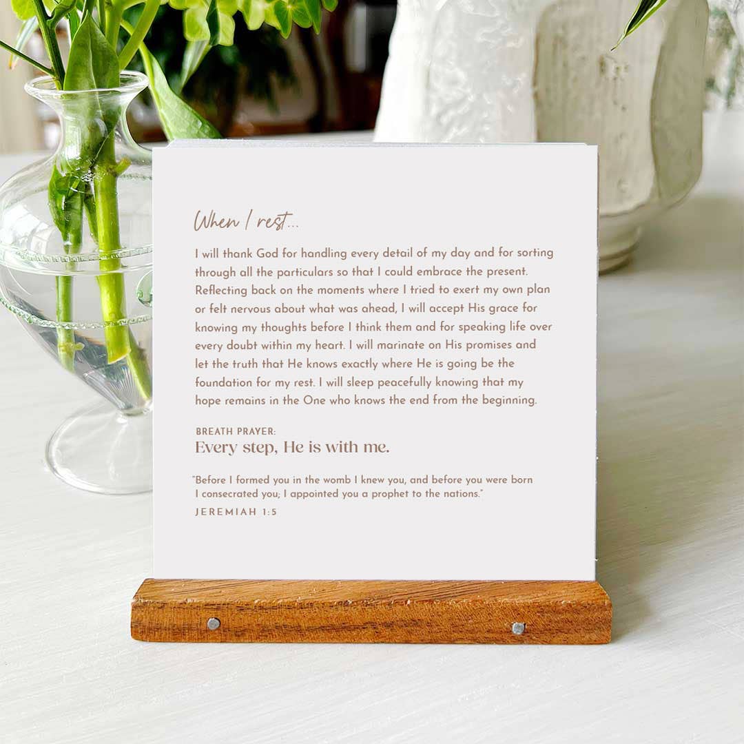 Start Your Day With Jesus: Scripture Cards on Wooden Stand