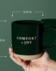 Comfort and Joy Stoneware Christmas Coffee Mug