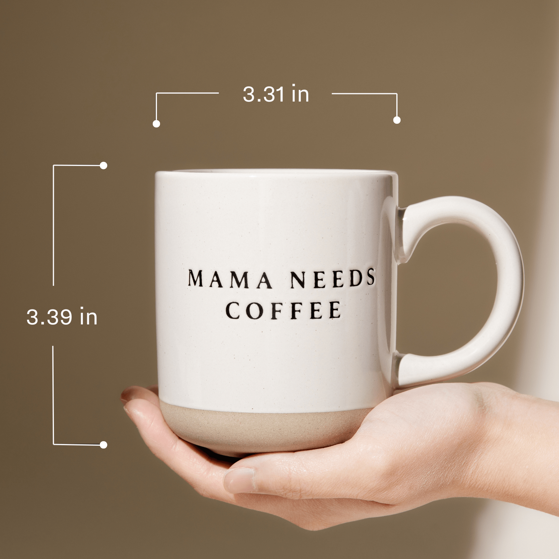 14oz stoneware devotional mug with cross artwork on both sides – inspirational Christian drinkware
