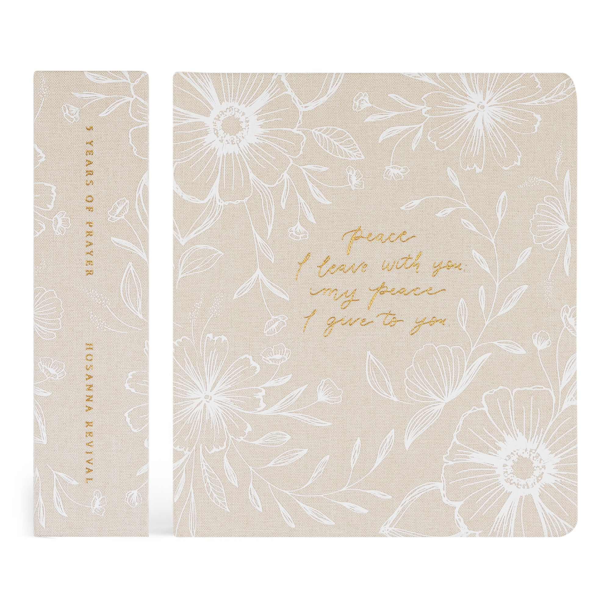 Cordova 5-Year Prayer Journal cover and spine with muted pastel floral design inspired by Cordova, Alaska