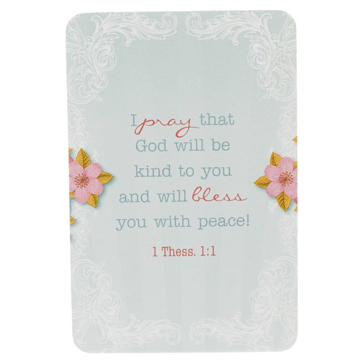 Box of Blessings gift with 101 encouraging Bible verses on double-sided cards, featuring elegant pink and teal floral designs for women of faith.