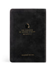 Back cover of the compact NLT Jerusalem Bible featuring gold text with Matthew 4:17, ‘The kingdom of heaven is near,’ on a black suede-like cover.