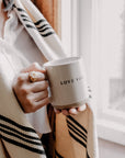 Romantic coffee mug with Love You design – durable stoneware gift mug
