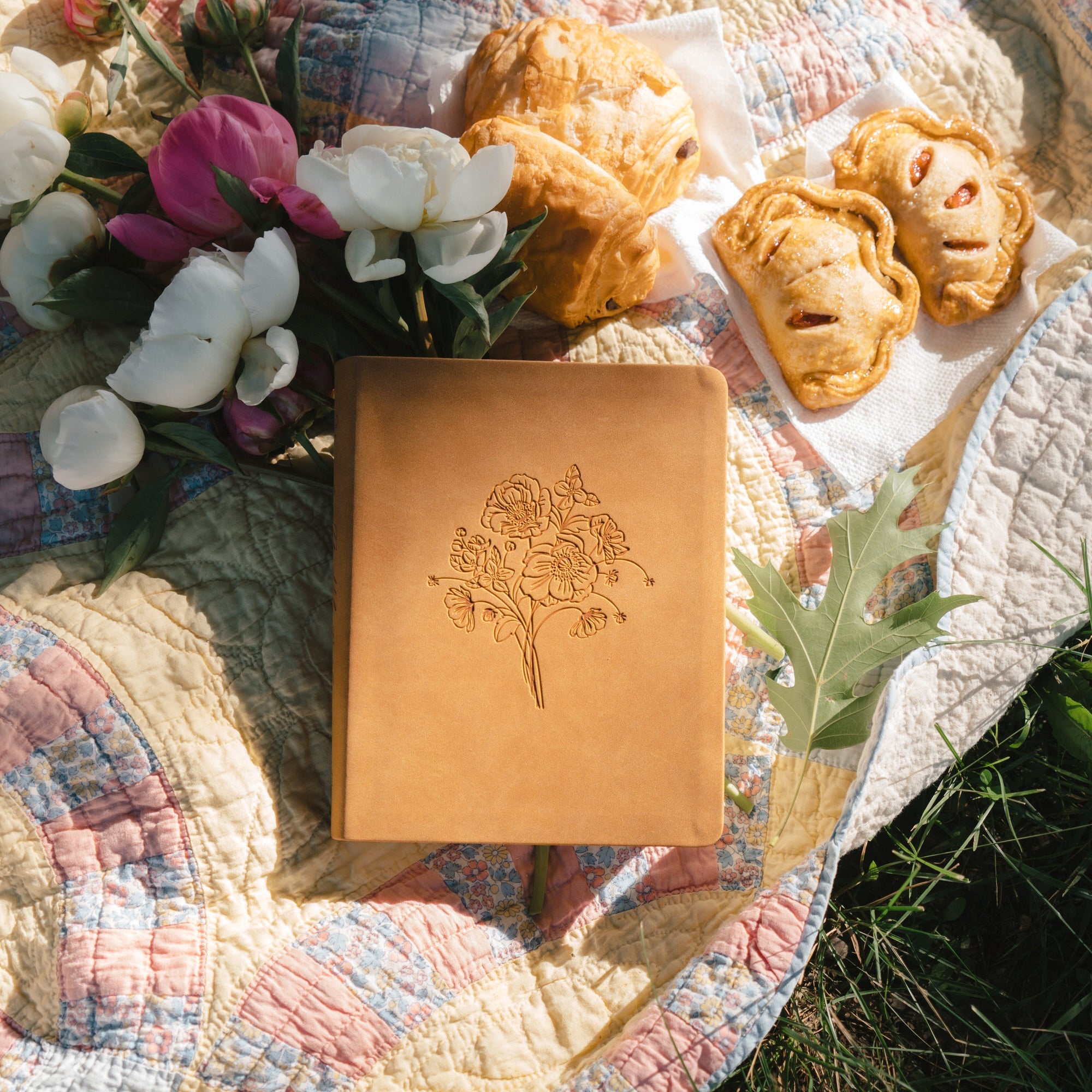 Amelia Christian Standard Bible Notetaking Bible in soft brown, a perfect journaling Bible for new believers.