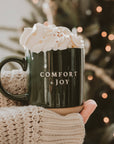 Comfort and Joy Stoneware Christmas Coffee Mug