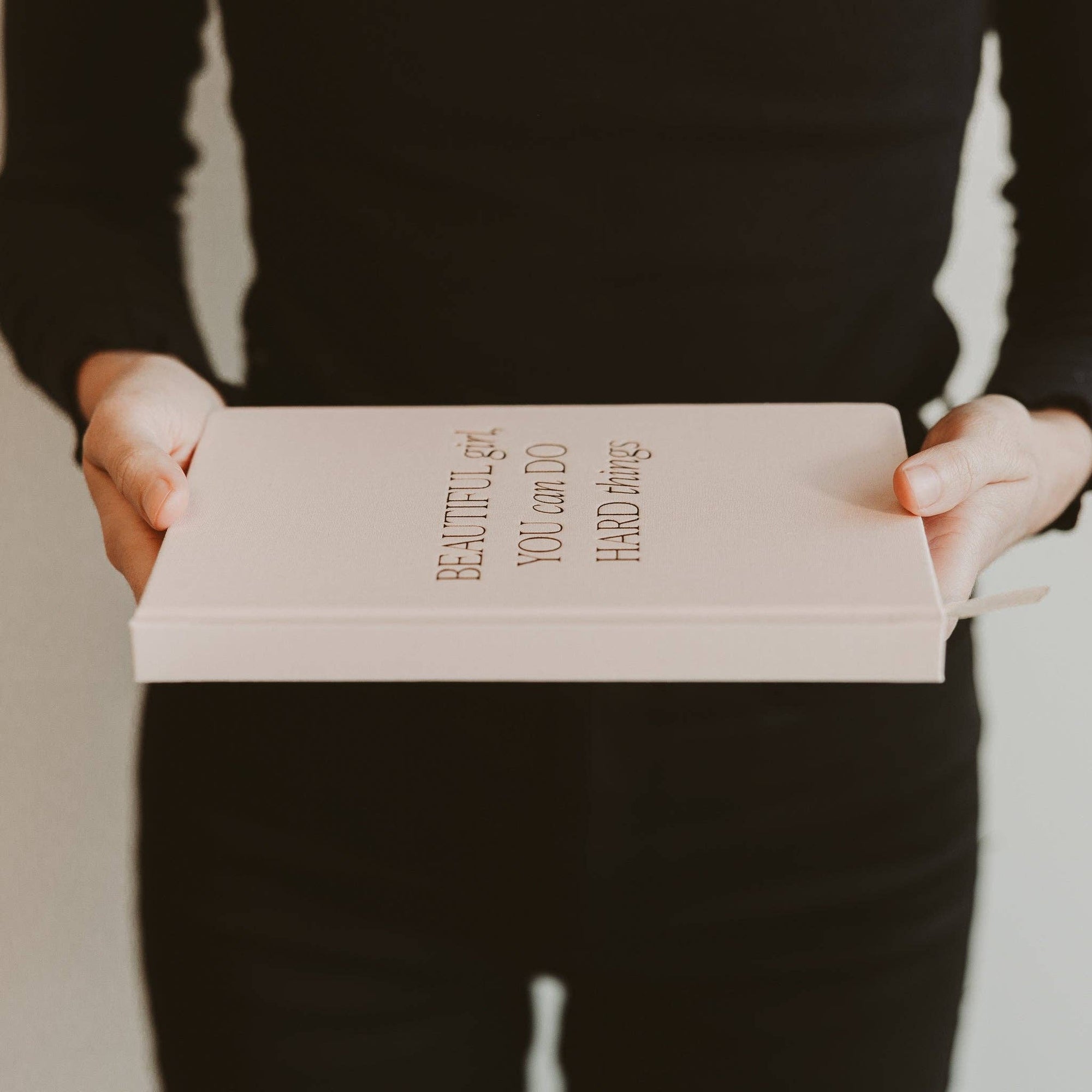 Beautiful Girl You Can Do Hard Things Journal | Light Pink Christian Encouragement Notebook