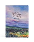 Back cover of Cana Christian notebook featuring Psalm 63:7 Scripture about singing for joy under God's protection