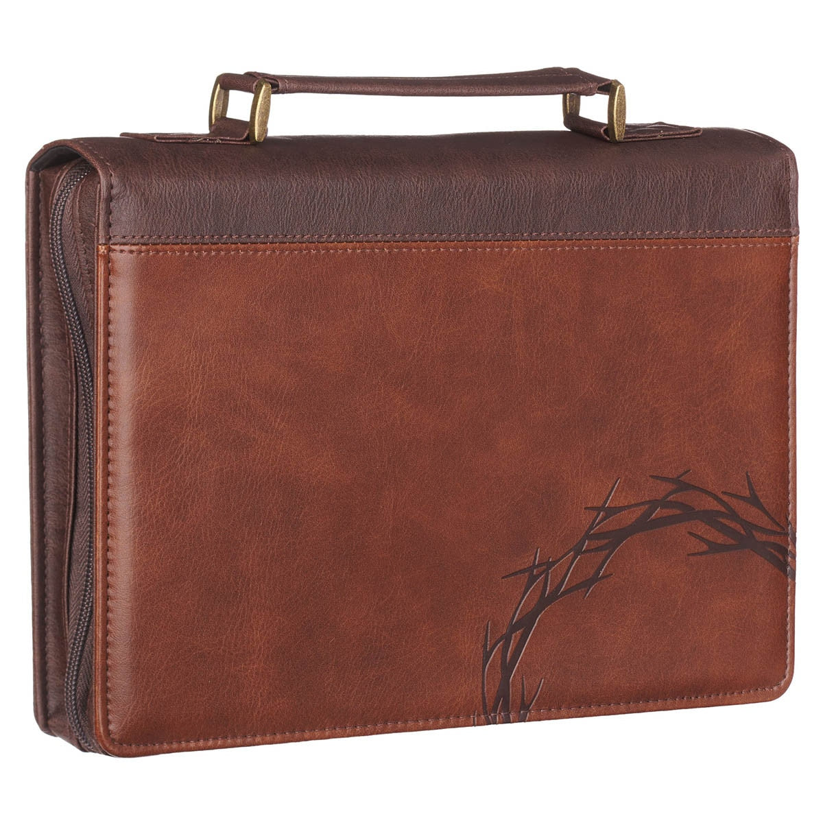 Christian Bible cover large size in brown faux leather for daily Bible study