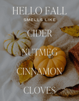 Hello Fall Reed Diffuser – Apple Cider &amp; Warm Spice | 3.5 oz