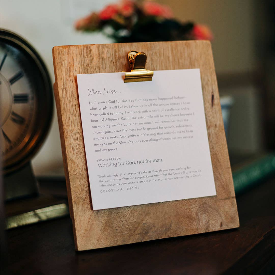 Start Your Day With Jesus: Scripture Cards on Wooden Stand