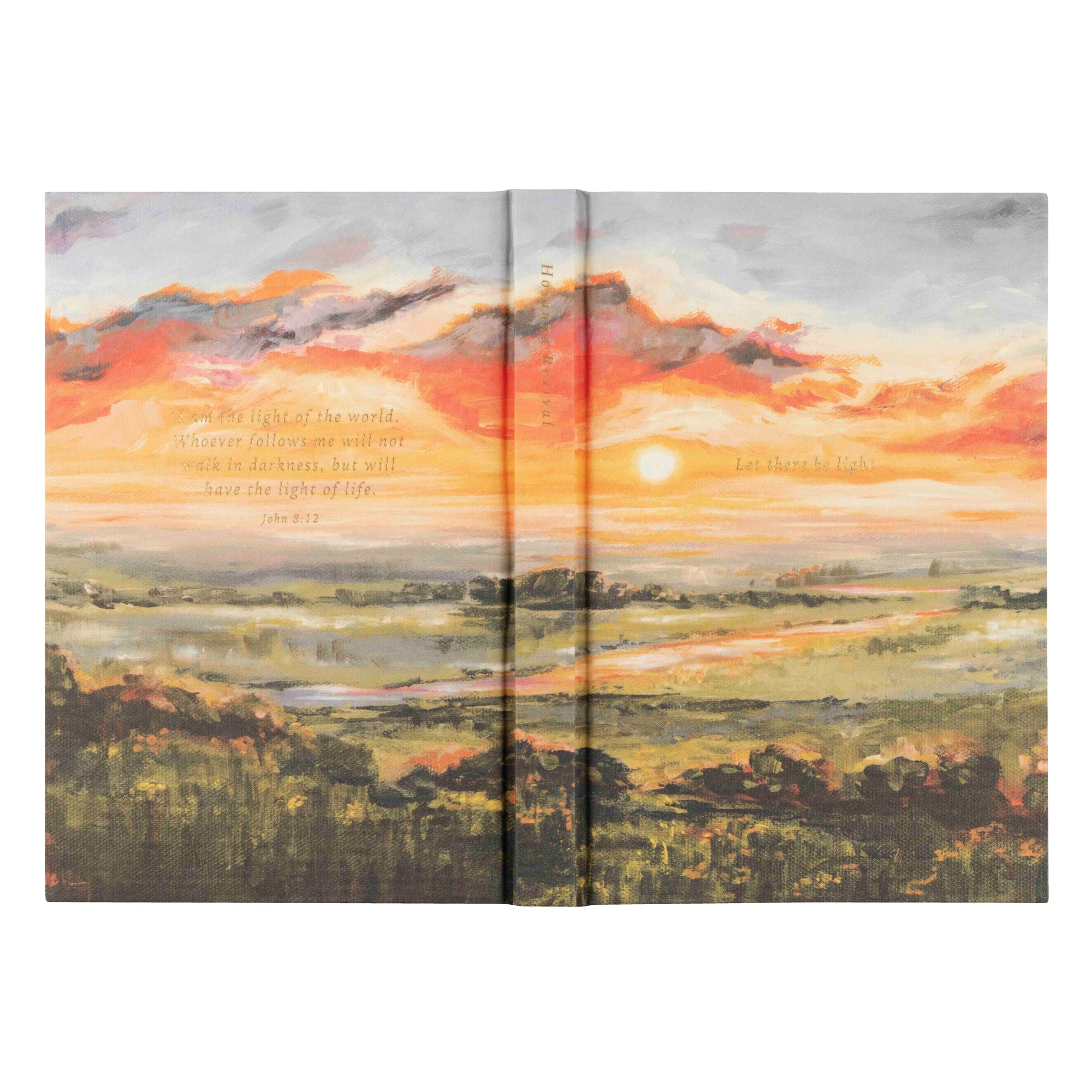 Florence ESV Bible full wrap cover showing panoramic sunset landscape artwork symbolizing God’s light