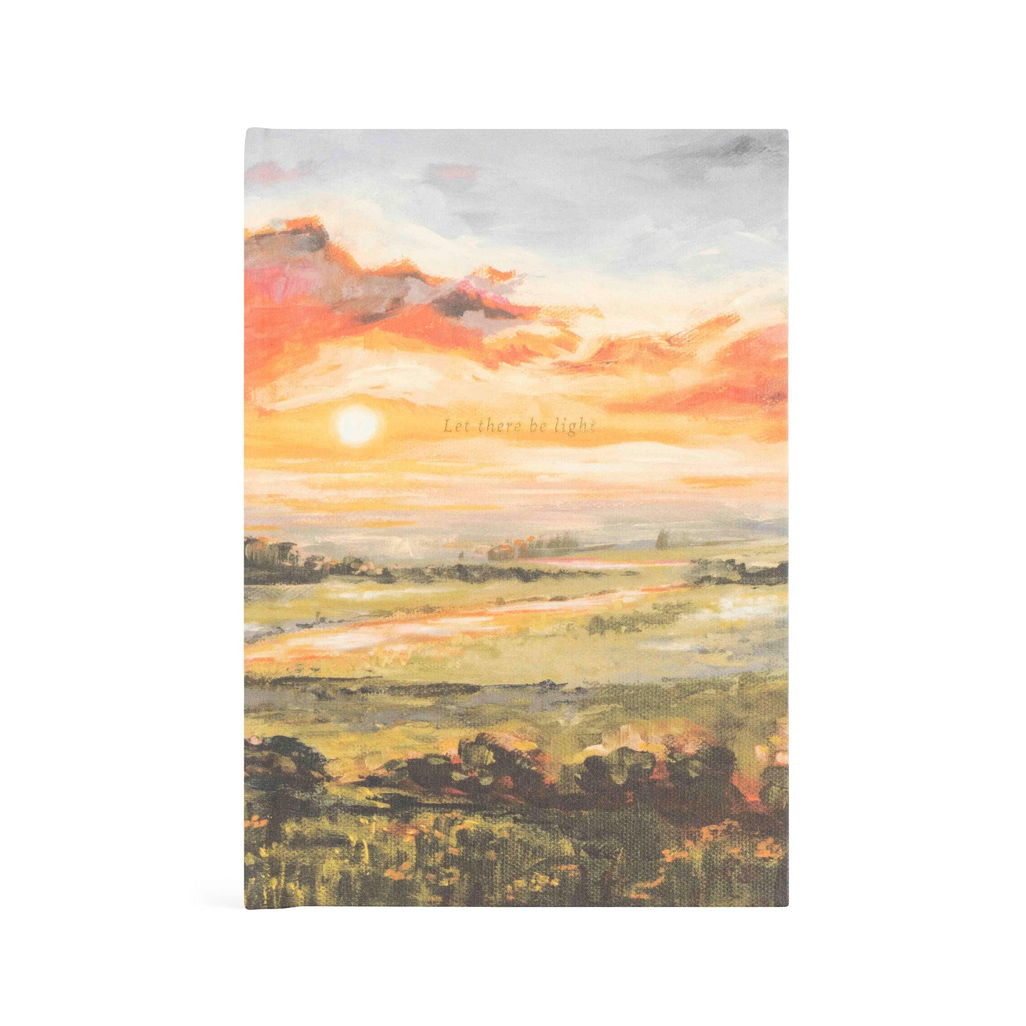 Florence ESV Bible with radiant sunset landscape cover inspired by the biblical theme of God’s light