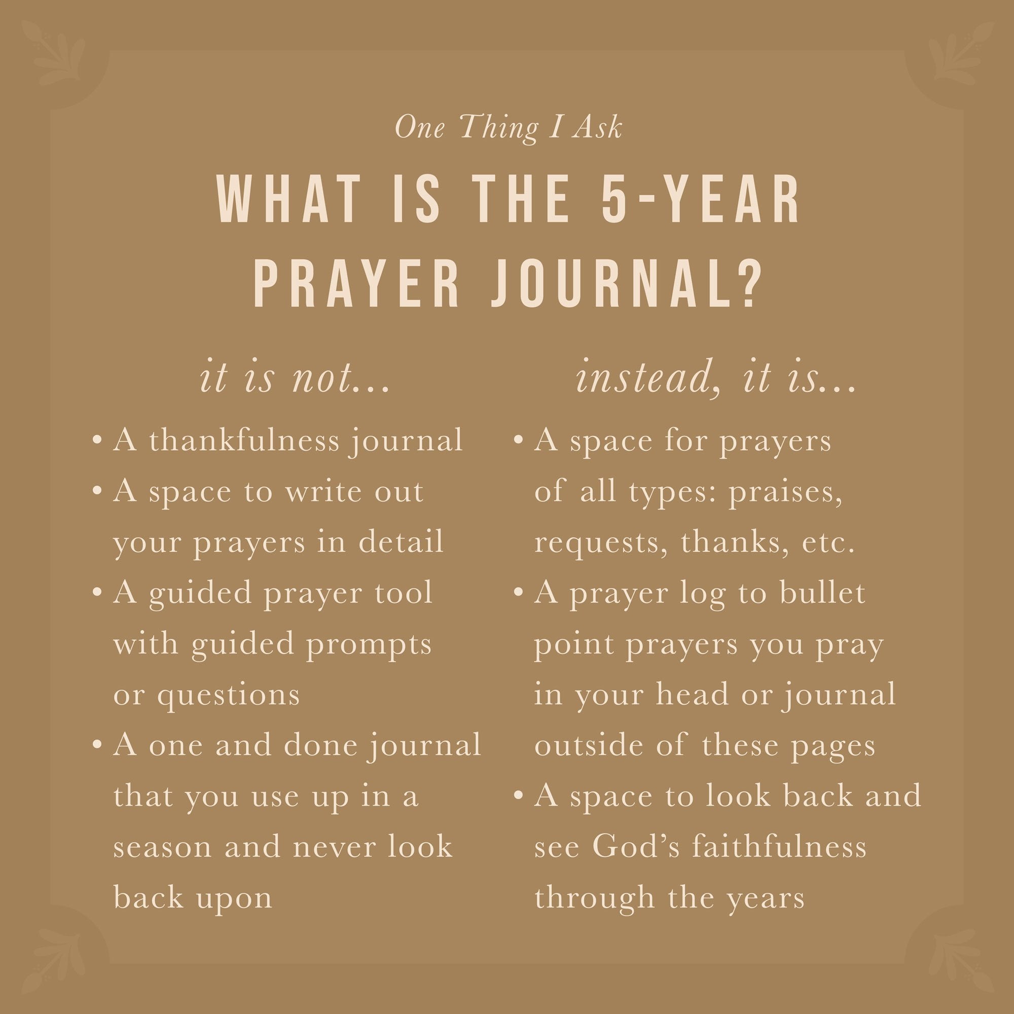 5-Year Prayer Journal: Versailles Theme, One Thing I Ask