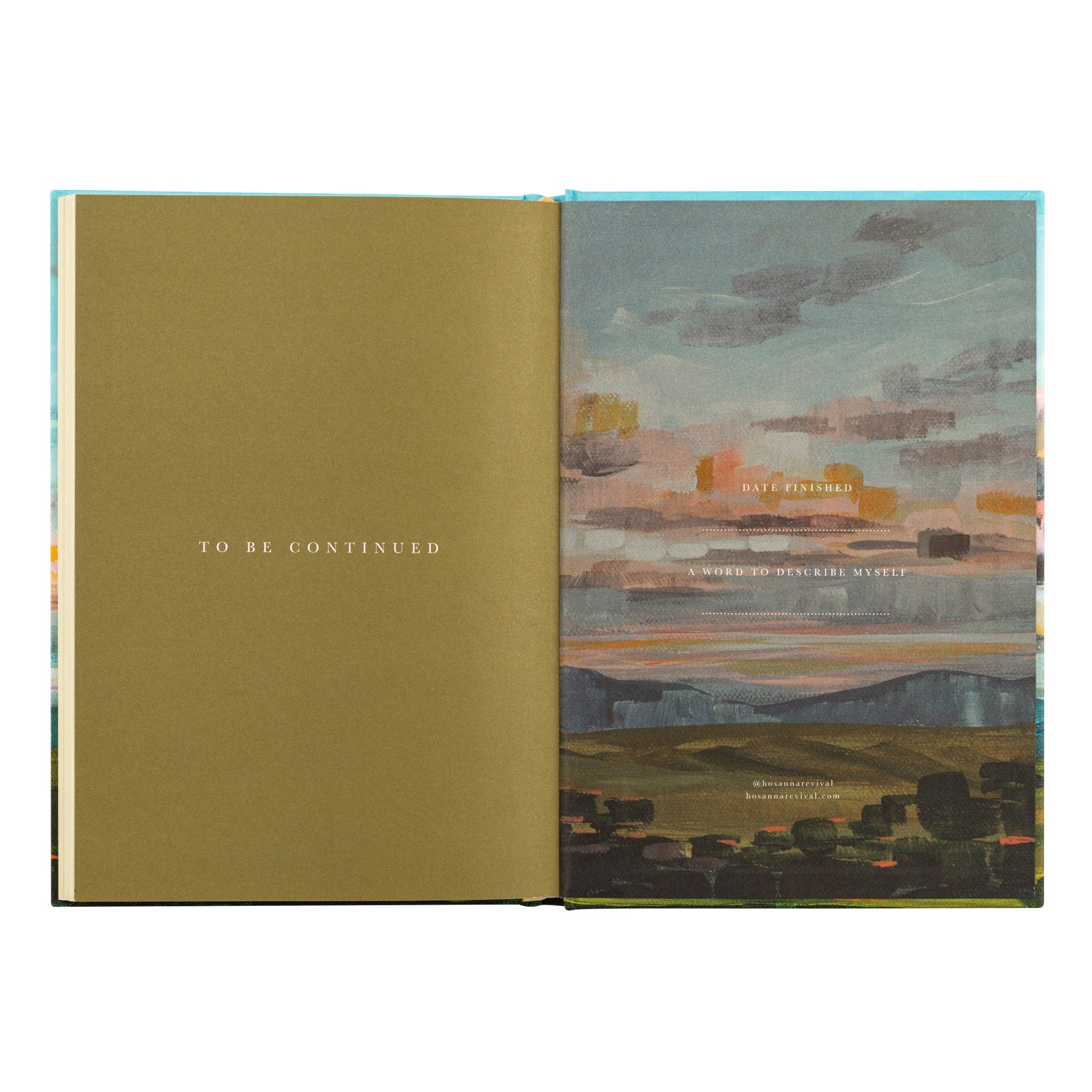 Santa Lucia Christian notebook closing pages showing To Be Continued message and reflection space to describe personal growth