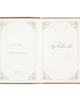 Vienna Christian notebook journal interior opening pages with floral design and space for name and reflection for prayer journaling and Bible study notes